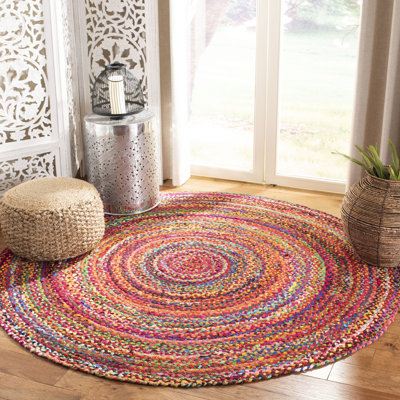 Tapis géométrique en coton tissé à la main Heil