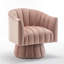 Fauteuil demi-tonneau pivotant en velours capitonné de 28 pouces de largeur Murrow-303570721