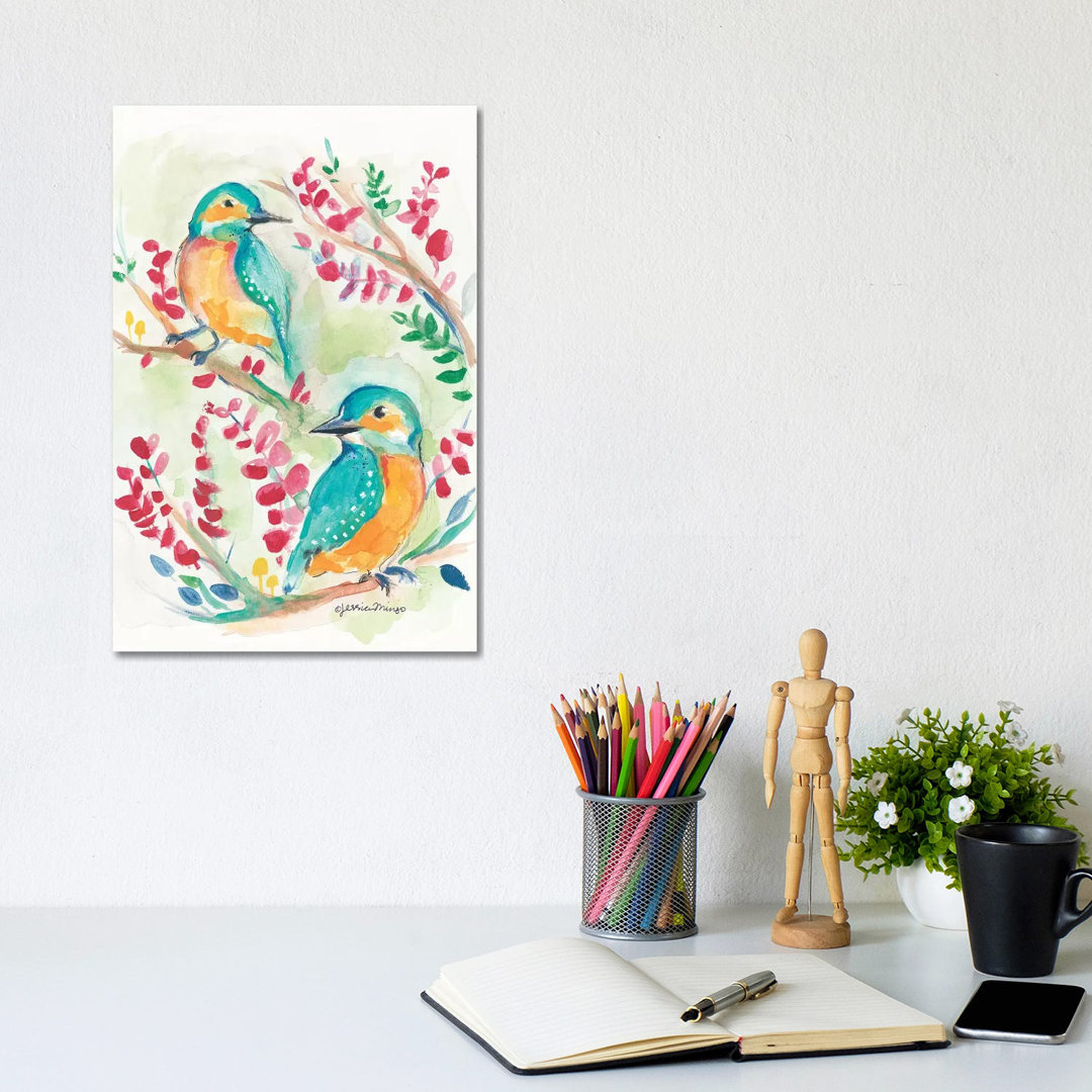Birds Of A Feather by Jessica Mingo - Wrapped Canvas Painting