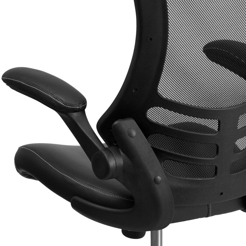 ErgoFlex 360 Black Mesh & LeatherSoft Adjustable Office Task Chair