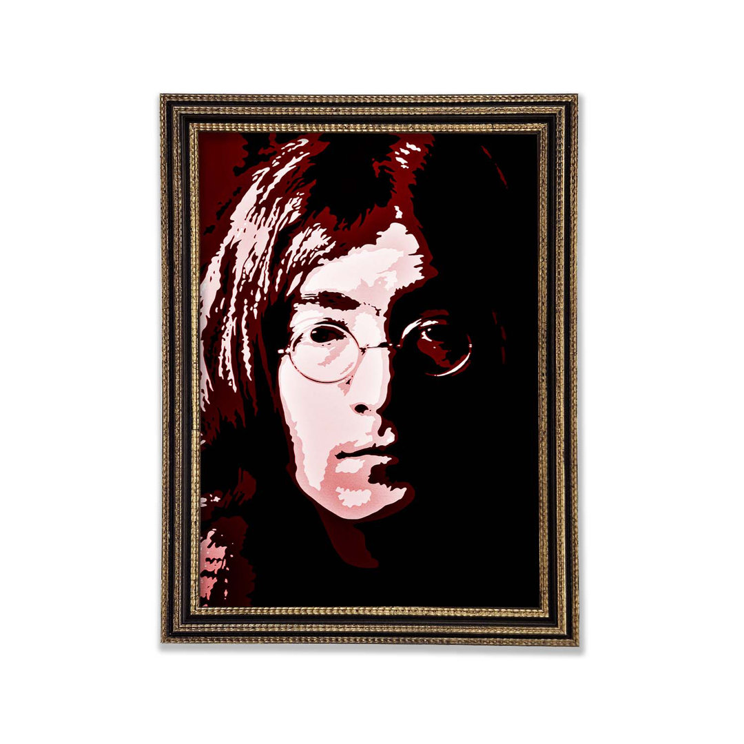 John Lennon Popart Gerahmter Druck