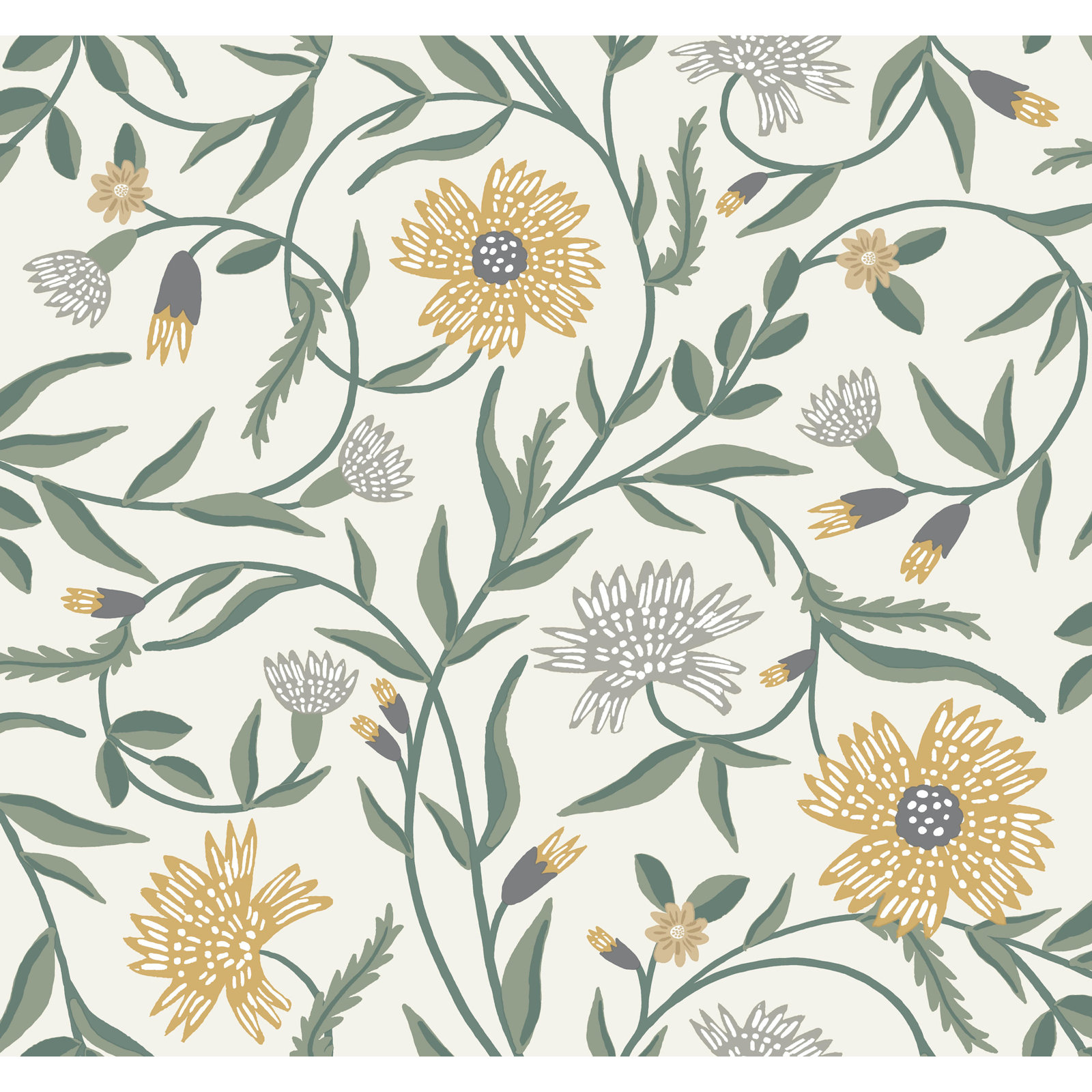 Aster Wallpaper Double Roll, Gold