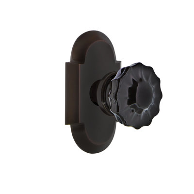 Plaque Cottage avec bouton de porte noir cristal