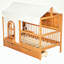 Lit maison avec tiroirs et bande DEL-1931985058