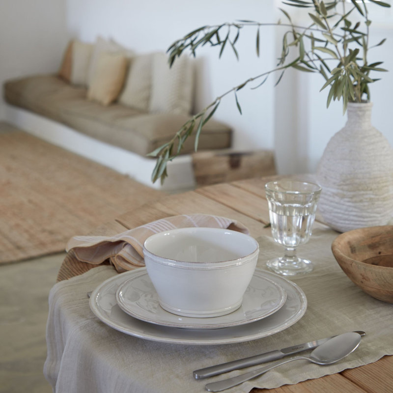 Fontana Stoneware Soup Bowl, Cloud White