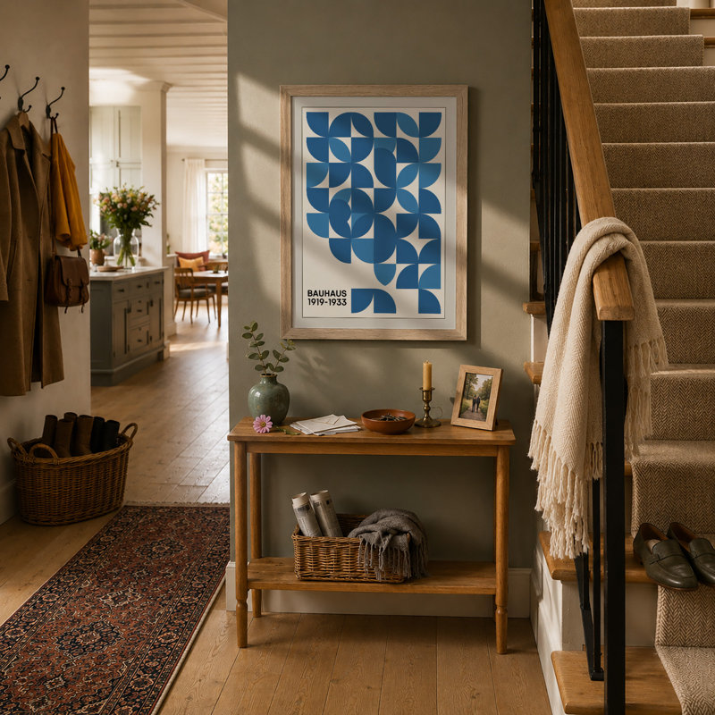Bauhaus Order Geometric - Print, A2 - 59.4 x 42.0 cm, Oak