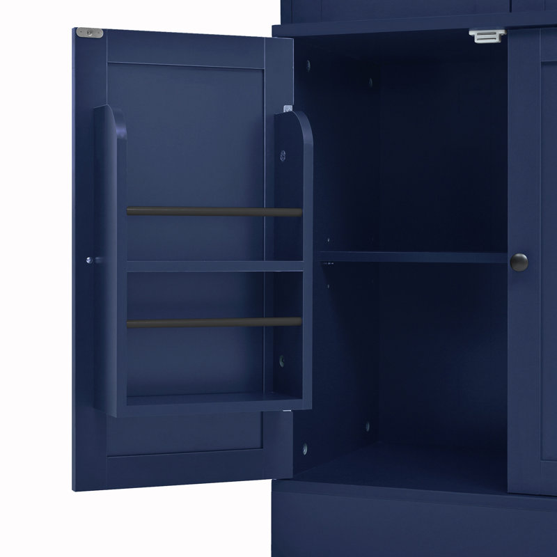 Grand garde-manger avec 4 tiroirs, Blue