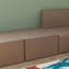 Fauteuil / repose-pieds modulaire sans accoudoirs de qualité commerciale Bright Beginnings