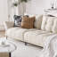 Coussin modulaire 118,11 po en polyester blanc-129490106