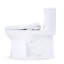 TOTO Ultramax WASHLET+ S7A One-Piece Elongated 1.6 GPF Auto Flush Universal Height Toilet with CEFIONTECT, Cotton White - MW6084736CSFGA#01