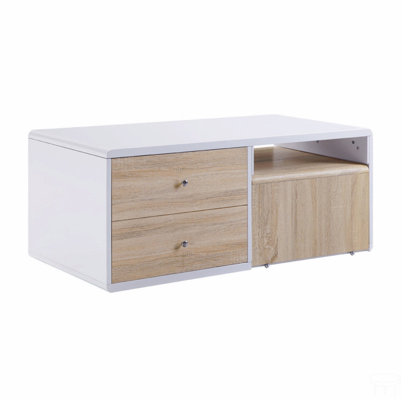 Rectangular Coffee Table With Pull-Out Table