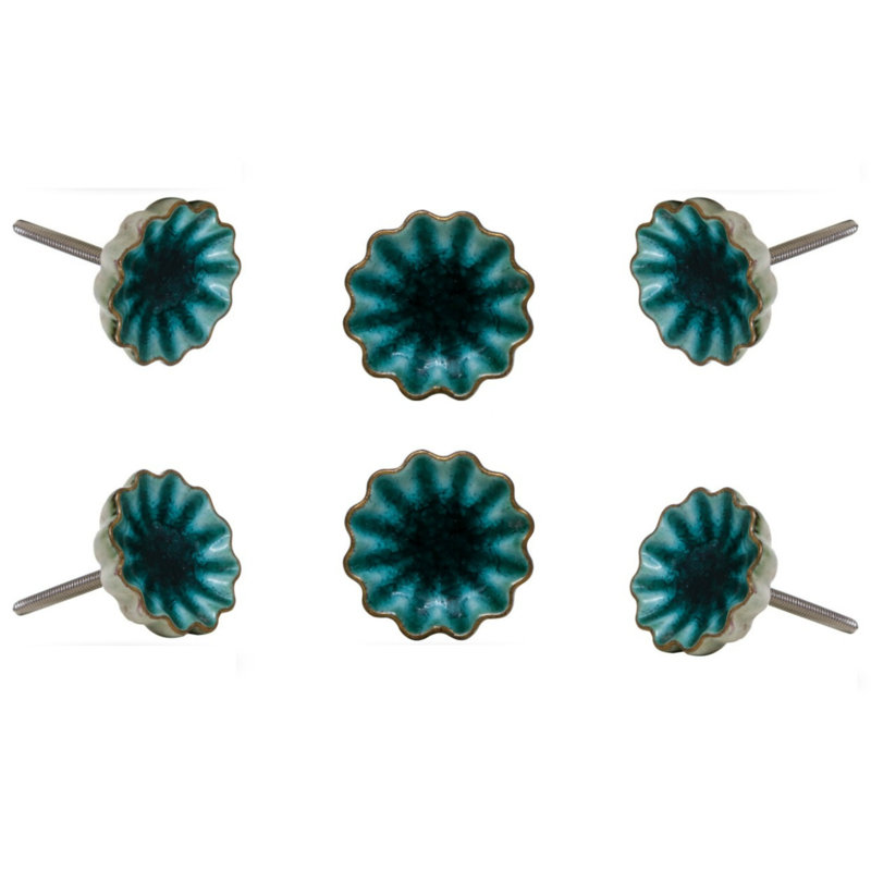 Paquet multiple de 1,6 boutons de fantaisie Alice, Turquoise, Argent