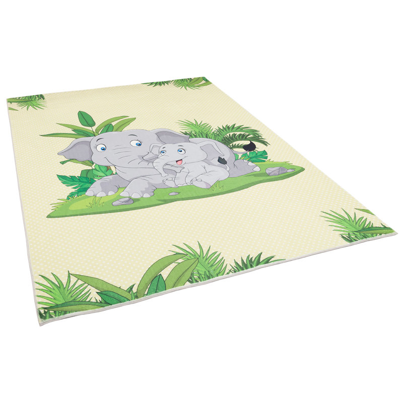 Crewe Power Loom Beige/Green/Grey Rug, Rectangle 160 x 230cm
