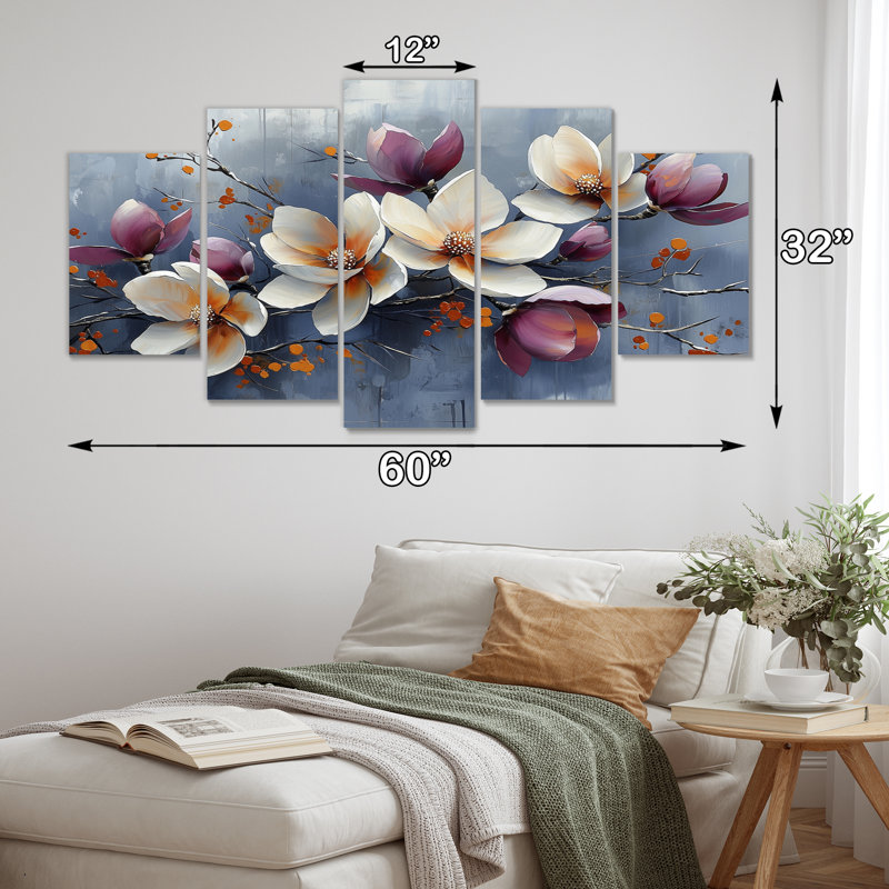 Jardin d'hiver de Magnolias sur Stone River I - Art de jardin - Ensemble de décoration murale traditionnelle