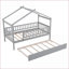 Lit plateforme simple avec lit gigogne gris Pinewood-455636613