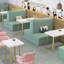 Banc rembourré en similicuir Simple Light Luxury