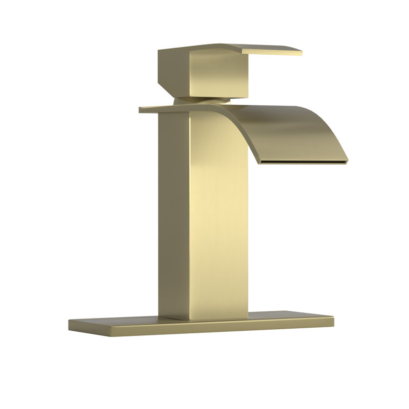 6" CUPC Certified Harlow Single Handle Bathroom Sink Faucet, Brushed Gold