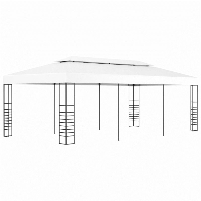 Percie 19.7 Ft. W x 9.8 Ft. D Steel Patio Gazebo, White