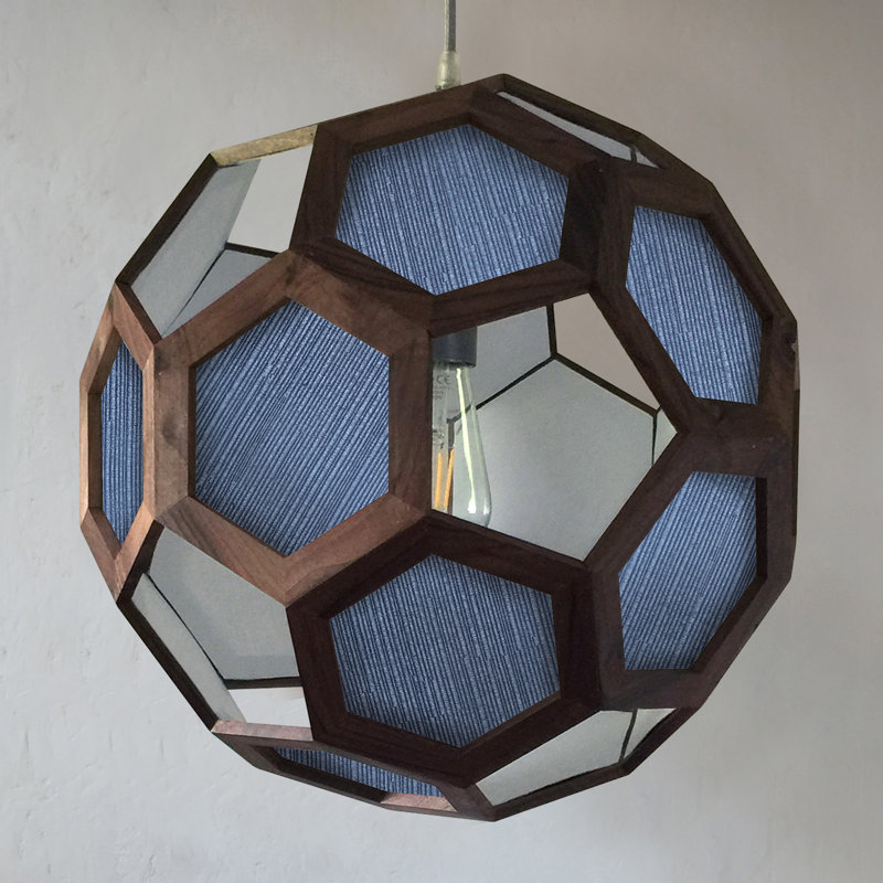 Chevalier 1 - Light Oil Pendant, Walnut/Blue