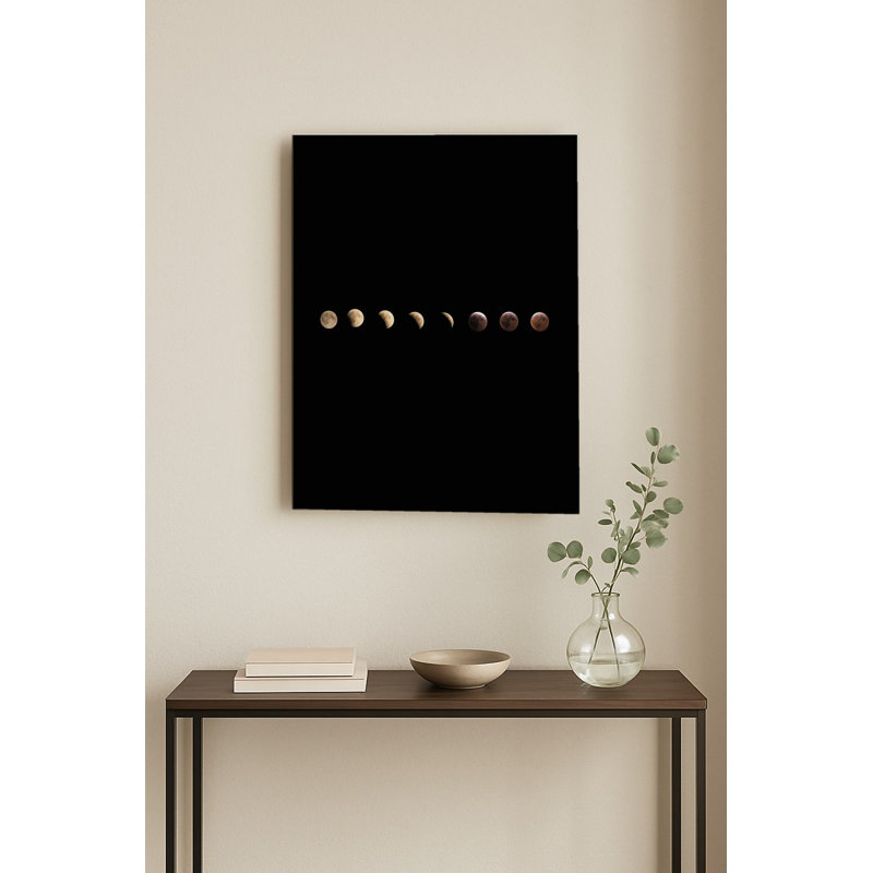 Phases de l'éclipse lunaire au-dessus de Shepparton — Portrait en métal, 14" H x 11" W