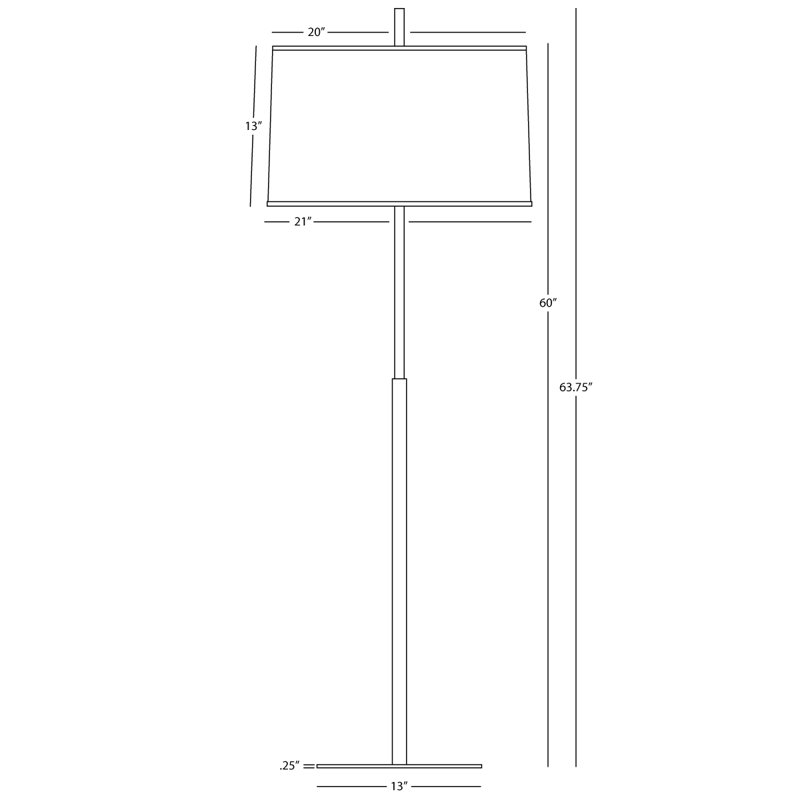 Echo 63.75'' Traditional Floor Lamp, Deep Patina Bronze