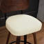 Mid Mid Modern, tabourets de bar pivotants en similicuir de 26 po avec dossier et pieds en noyer, ergonomique, pivotant à 360 °, similicuir beige de salle à manger, repose-pieds en métal, îlot de cuisine-6696021