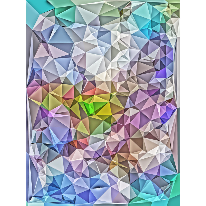 Polygon Study: Transparent Colors Print by Tanna Gx, 21.25" H x 17.25" W x 0.875" D