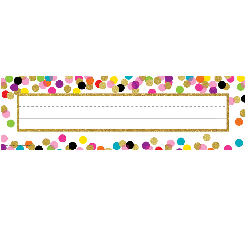 Plaques de nom de confettis