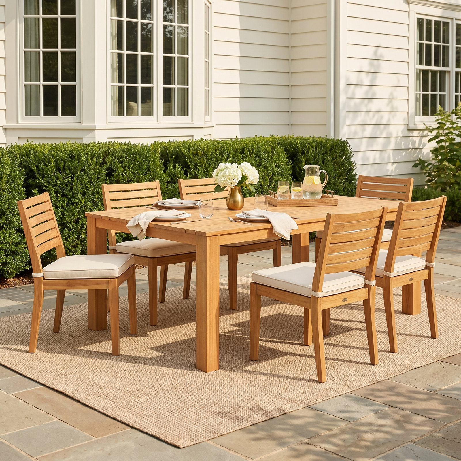 Alsey 76" Eucalyptus Patio Dining Table