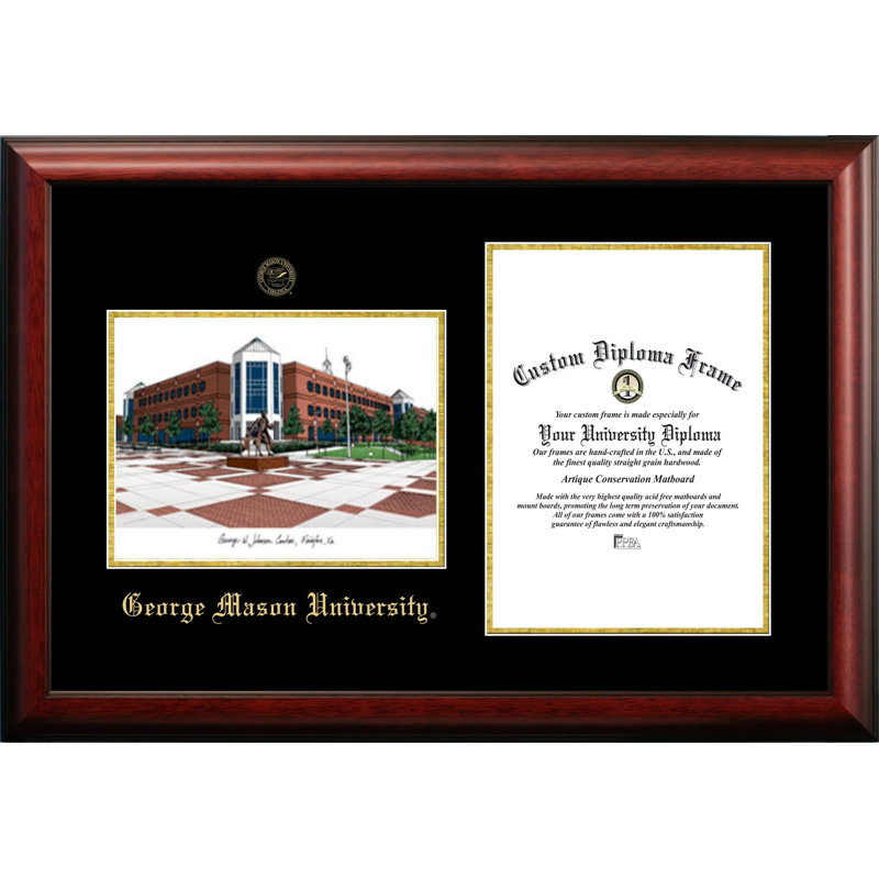 Cadre photo pour lithographie à diplôme d’université george mason NCAA