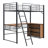 Loft Bed Metal Frame With U-Shaped Desk And 3-Tier Shelves-1734369271-1734369268