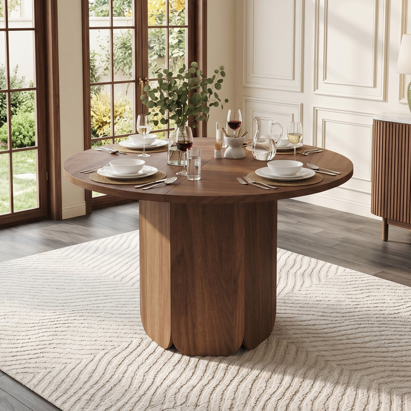 Dining Table, Oak Wood/Yellow