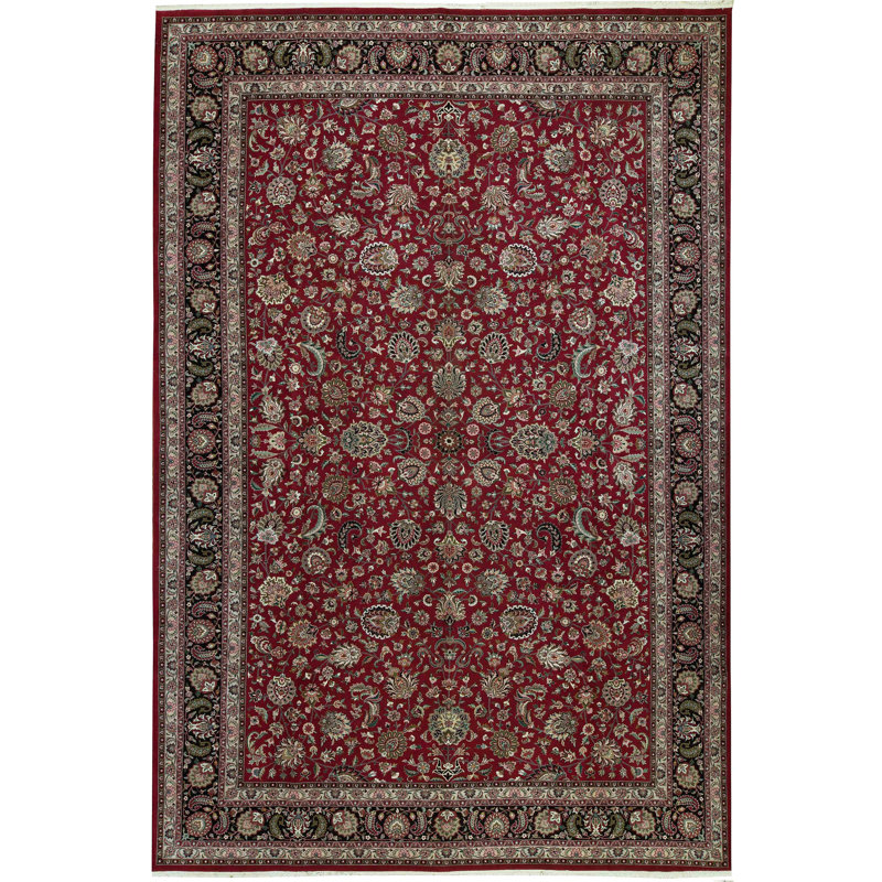 Jahan Wool Oriental Area Rug in Rust