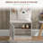 Rustic Hall Tree With Shoe Storage Bench, Entryway Bench With Coat Rack, Accent Coat Tree With Storage Shelves For Hallway, Mudroom, White Wood Grain