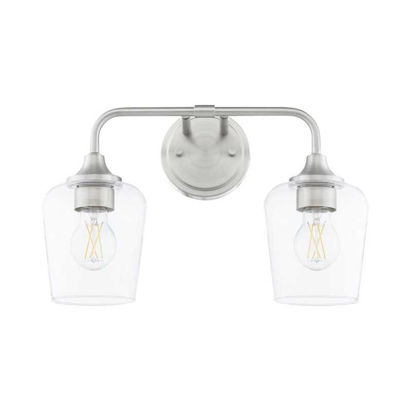 Éclairage pour meuble-lavabo 2 lumières Ahren, Satin Nickel