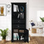 Armoire de rangement Arthelia, armoire de salle de bain autoportante en bois avec 2 tiroirs, armoire de rangement latérale avec tablette réglable pour salle de bain, salon, cuisine, salle d'étude, noir-69178205
