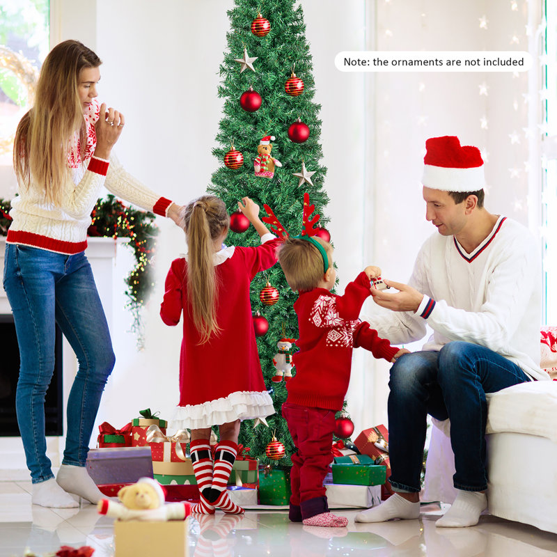 Arbre de Noël illuminé pin artificiel, Remise en plastique l 8 pi