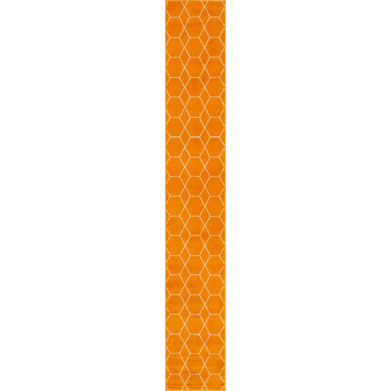 Tapis orange Mariam, Tapis de couloir 2 pi x 13 pi 1 po