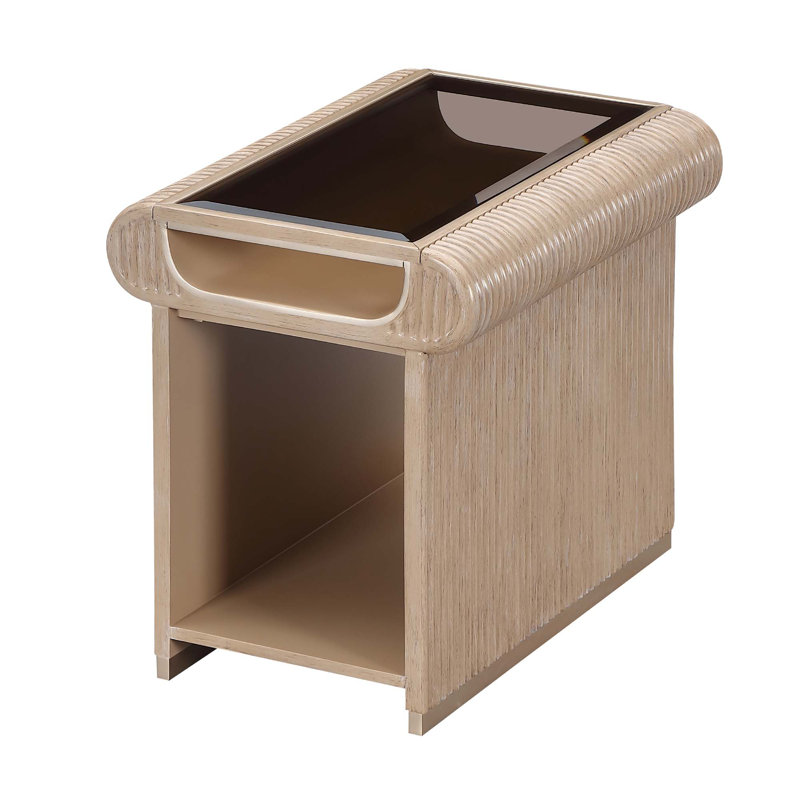 West Kensington End Table - Medium Espresso, Tan