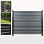 4ft High Aluminium Slatted Fence Kit with 100mm Slats - Modern Garden Fencing (Black & Anthracite Grey)-135433008-135433006-135433024