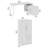 Bush Business Furniture Vista L Shaped Desk With Metal Legs, Low Storage Cabinet, And Wardrobe-103895351-103895352