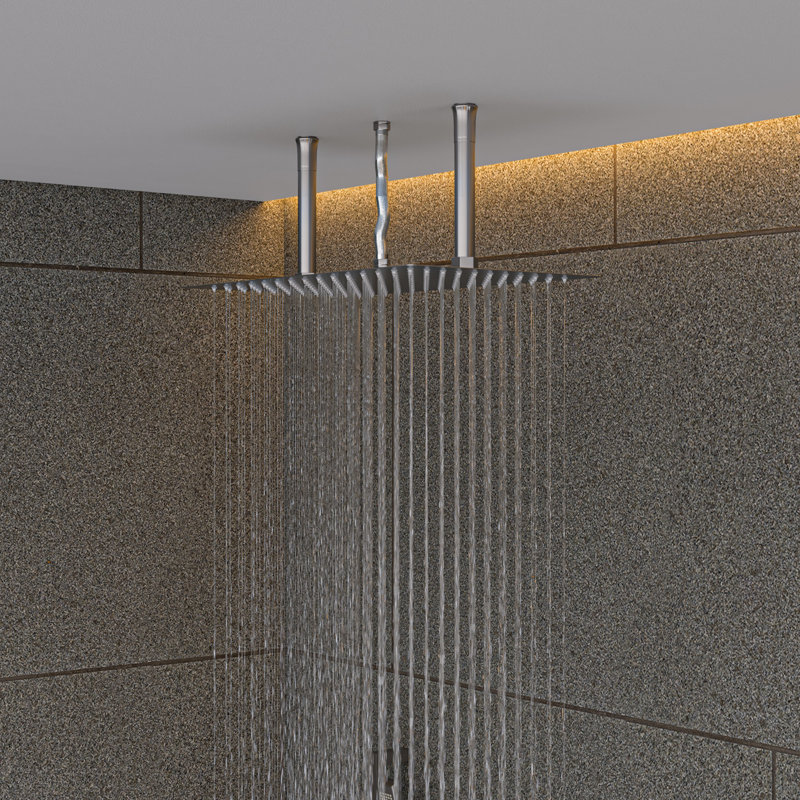 Rain Adjustable Shower Head 1.8 GPM GPM, Solid Brushed