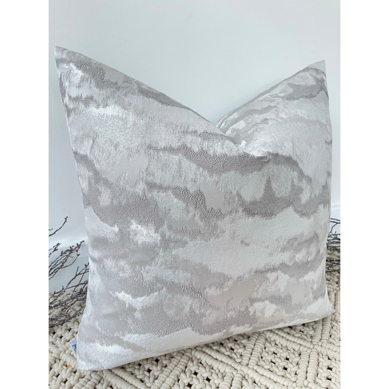 Abstract Square Cushion Cover, Light Gray