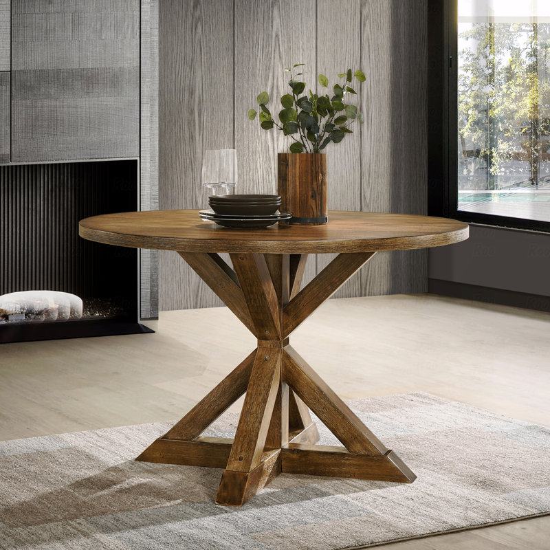 Table de salle à manger Cross-Buck, Brun