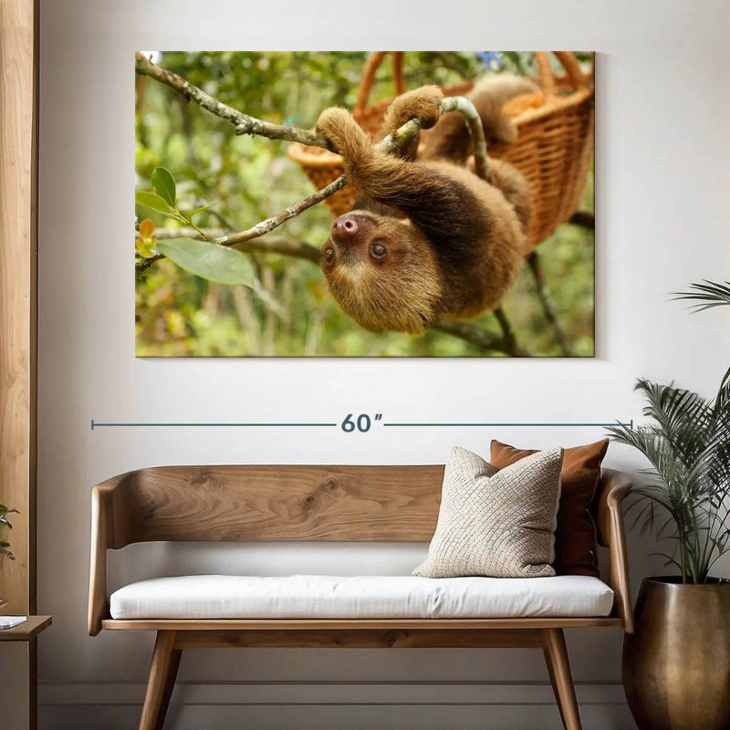 Brampt Sloth On A Tree, 34" H x 51" W