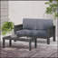 Ensemble de causeuse et table basse en bois d'acacia avec coussins-1293821101-1293821100