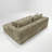  2-Piece Loveseat chaise lounge with Armrests, 78.8" Oversized Boneless Sleeper Sofa Bed with 4 Pillows for Living Room or Bedroom, No Assembly Required - Cashmere Beige, Corduroy-1007607184