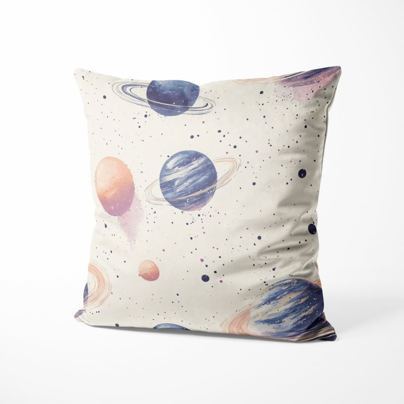 Coussin Starburst - coussin imprimé pastel bleu, H 18 po x l 18 po