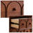 Dark-brown Solid + Manufactured Wood Accent Cabinet