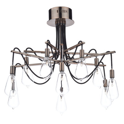 Delarosa Glass Semi Flush Mount